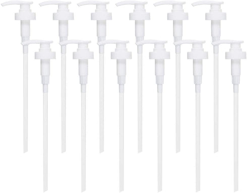 Gallon Pump Dispenser - Fits Most 1 Gallon Jugs and Containers, 38/400 Snow Cone Syrup Pump Lid Replacement (12 Pack)