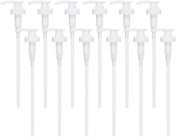 Gallon Pump Dispenser - Fits Most 1 Gallon Jugs and Containers, 38/400 Snow Cone Syrup Pump Lid Replacement (12 Pack)