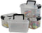 Teyyvn Plastic Mini Latch Box, Storage Bin with Locking Lids, Pack of 4, 2 L, Clear