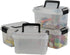 Teyyvn Plastic Mini Latch Box, Storage Bin with Locking Lids, Pack of 4, 2 L, Clear