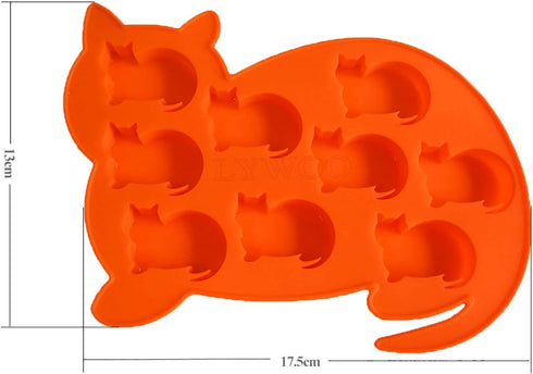 Cat Silicone Ice Cube Tray & Treat Mold, 2 Pack, Perfect Gift for Cat Lovers on Special Days