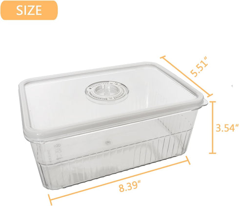 Airtight Cheese Container with Time Recording, Cheese Storage Box for Fridge, Lid Included