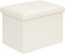 B FSOBEIIALEO Folding Storage Ottoman, Faux Leather Footrest Seat Coffee Table Toy