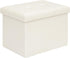 B FSOBEIIALEO Folding Storage Ottoman, Faux Leather Footrest Seat Coffee Table Toy