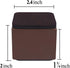 Ezprotekt 2 Inch Bed and Furniture Risers - Heavy Square Risers for Chair, Sofa, Couch, Supports 20,000 lbs, Brown