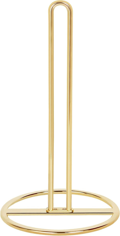 Gold Paper Towel Holder Countertop by OBODING, Kitchen Stand Holder for Organization and Storage, Fits Standard and