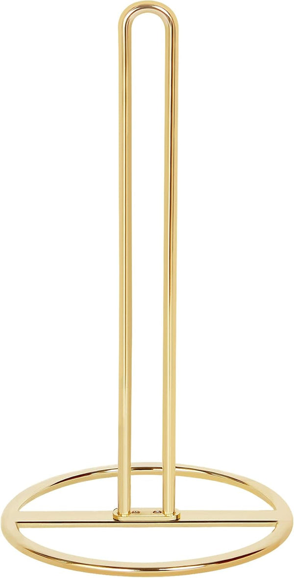 Gold Paper Towel Holder Countertop by OBODING, Kitchen Stand Holder for Organization and Storage, Fits Standard and
