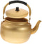 Vintage Aluminum Tea Kettle, Metal Stovetop Kettle, Korean Rice Wine Jug, Golden Tea Kettle