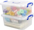 2 Packs 8 Liter Clear Plastic Storage Bins with Lids, Storage Boxes
