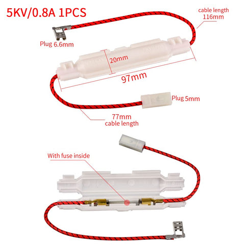 Home Microwave Oven Repair Parts Kits, HV Capacitor, Diode, Slow Blow Fuses for Replacement