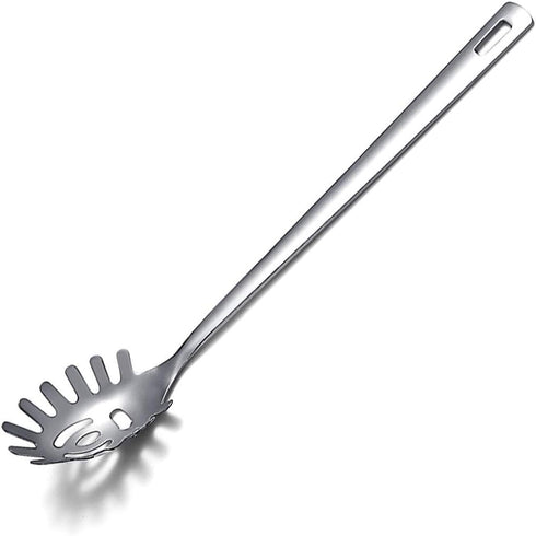 Berglander Spaghetti Spoon, Stainless Steel Pasta Server, Heat Resistant, Dishwasher Safe