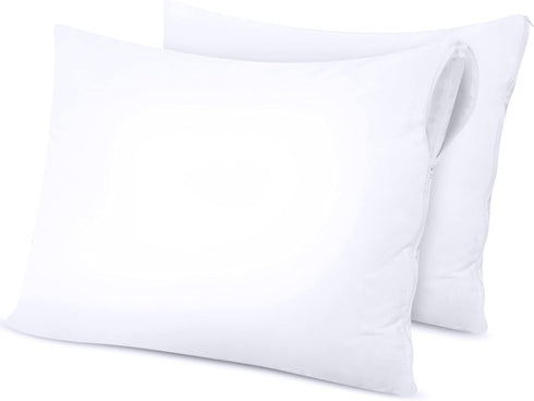 Utopia Bedding Waterproof Pillow Protectors, King Size (2 Pack, White) – Bed Bug Proof Encasement Covers 20 x 38 Inches