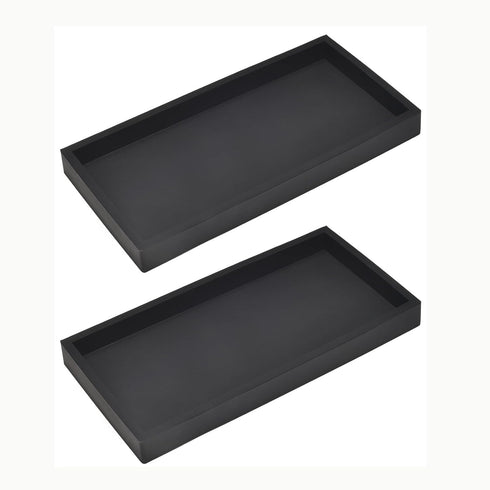 DNC Bathroom Vanity Tray, 2PC Silicone Kitchen Sink Soap Tray for Countertop Dish Holder and Organizer