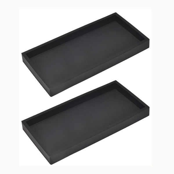 DNC Bathroom Vanity Tray, 2PC Silicone Kitchen Sink Soap Tray for Countertop Dish Holder and Organizer