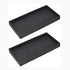 DNC Bathroom Vanity Tray, 2PC Silicone Kitchen Sink Soap Tray for Countertop Dish Holder and Organizer