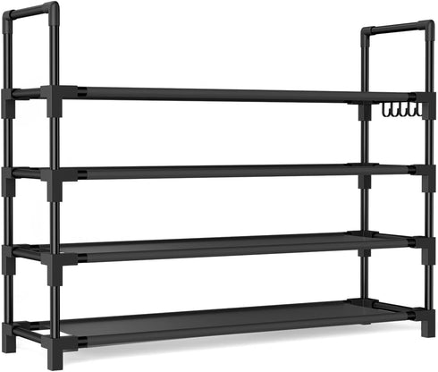 4 16-20 Closet, Tier Shoe Rack, Shoe Organizer Storage for Pair Boot and Sneaker, Stackable Free Standing Shoe Shelf
