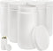 DEAYOU 6 Pack 33 Oz Plastic Mason Jars, 1 Quart Ice Cream