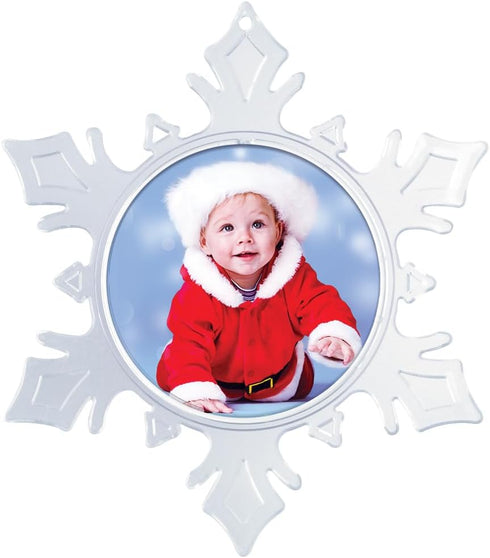 Make Your Own Acrylic Craft Photo Snowflake Ornaments, Pack of 12