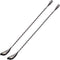 Briout Bar Spoon Cocktail Mixing Stirrers, Stainless Steel 12 Inches Long Handle, Black 2 Pieces