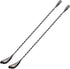 Briout Bar Spoon Cocktail Mixing Stirrers, Stainless Steel 12 Inches Long Handle, Black 2 Pieces