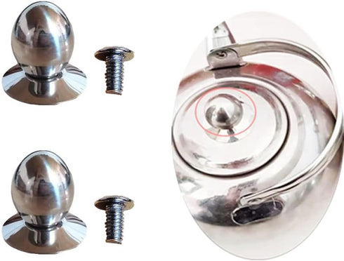 2 Pack Glass Teapot Replacement Knob, Stovetop Tea Kettle Lid Knobs for Tea Cup Cover Button with Olive Shape Handle