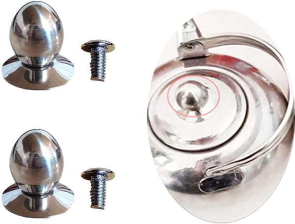 2 Pack Glass Teapot Replacement Knob, Stovetop Tea Kettle Lid Knobs for Tea Cup Cover Button with Olive Shape Handle