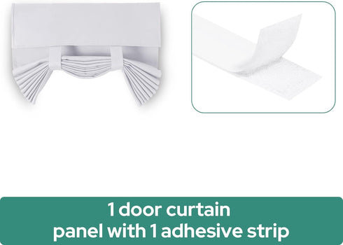 HOMEIDEAS Greyish White Privacy Blackout French Door Curtains, 26 X 40 Inch Room Darkening Thermal Insulated, 1 Panel