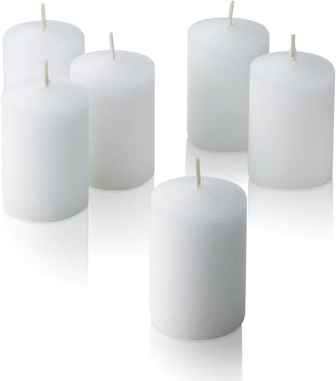 Bulk Pack of 72 White Votive Candles, Unscented Bulk Candles with 15 Hour Burn Time for Weddings and Parties