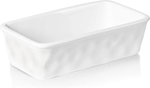 HAOTOP Nonstick Baking Bread Loaf Pan, 8.5 x 4.6 Inch (White)