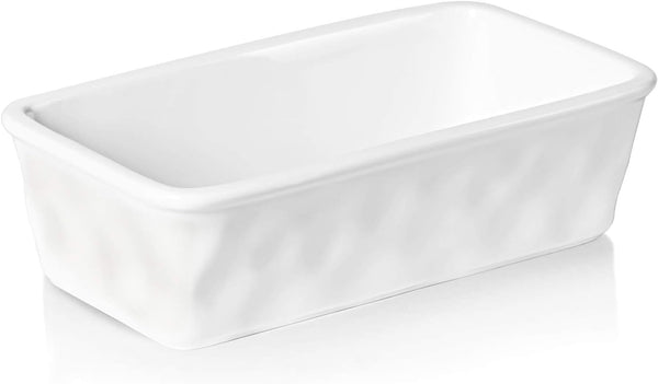 HAOTOP Nonstick Baking Bread Loaf Pan, 8.5 x 4.6 Inch (White)