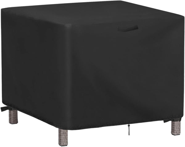 Outdoor Ottoman Cover Square, 26 Inch Waterproof Patio Ottoman Cover, Heavy Duty