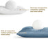 Ivellow Compressible Memory Foam Travel Pillow - Shredded Firm Supportive Camping Pillow for Adults Kids, Blue-M