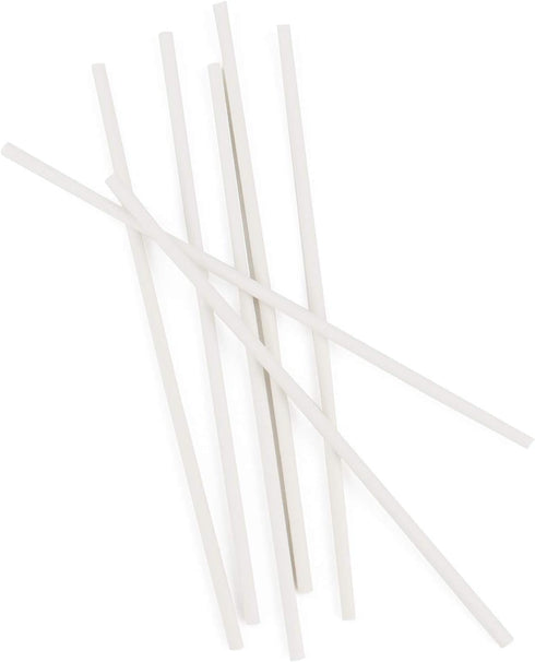 100Pcs 6 Inch Cake Pop Sticks, White Paper Lollipop Sticks for Cookies, Candy, Chocolate, Cake Topper