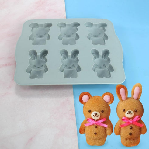Candy Animal Silicone Mold, Rabbit Bear Shape for Chocolate, Soap, Cake Decorating, DIY Kitchenware Baking Tools