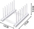 White Plate Organizer for Cabinet 4 Pack, Plstic Plate Rack Stand Keep Dry for Dish, Bowl, Bakeware, Serving Tray and More, Plate Holder for Cabinet Rack, Dish Organizer Rack for Cabinet by Halyuhn