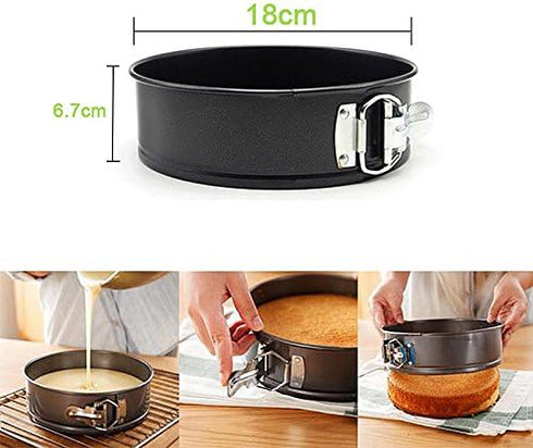 7 inch Springform Interlocking and Leak-Proof Seal Carbon Cake Springform Pan