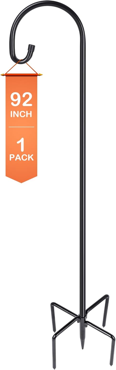 Shepherd-Hooks Adjustable for Bird-Feeder Lantern Plant-Hook Garden-Stake - Plant Stand Hanger for
