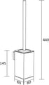 Wall-Mounted Black Toilet Brush with Stainless Steel Handle
