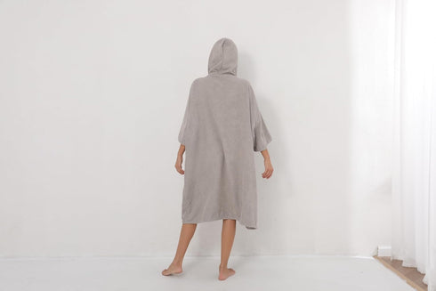 Swimmer Surf Poncho Hooded Beach Towel Quick Dry, Terry Cloth Changing with Oversize Pockets, Swim Cover Up for Adults