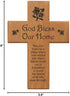 Mahogany God Bless Our Home "May Our Home Be a Place..." 8" Wall Cross