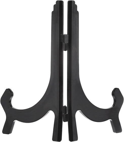 uxcell 10" Black Plastic Folding Display Stand, Easel Plate Holder for Decorative Picture Frame