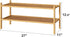 kiplant 2-Tier Closet, Bamboo Shoe Rack, Shoe Rack for Entryway, Free Standing Shoe Racks for Indoor & Outdoor