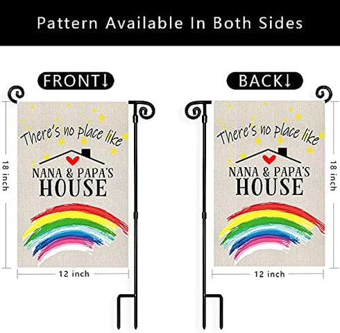 Welcome Garden Flags Yard Lawn - Double Sided Home Decor Summer Flag 12.5 x 18 Inch for Nana & Papa's House