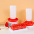 5 Pack Set TINSKY Chick Feeder and Waterer Plastic Baby Chicken Brooder Starter Kit with Chick Perch for Small Poultry