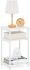 Furinno JUST Side Table, 3-Tier Metal Frame Modern End Table with Open