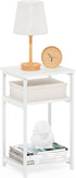 Furinno JUST Side Table, 3-Tier Metal Frame Modern End Table with Open