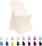 ManMengJi Spandex Folding Chair Covers, Folding Chair Covers 6 PCS Light Yellow,