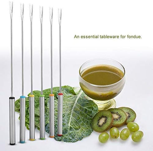 Fondu Fork Set, Stainless Steel Chocolate Forks for Fondue, Cheese Dipping Forks for Chocolate Fountain