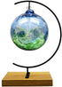 YY YEARCHY Metal Stand for Hanging Glass Globe Ball - Terrarium Air Plant Stand, Flower Pot Holder (G rectangle wood)
