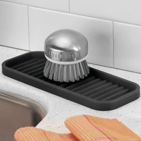 Small Silicone Heat Resistant Mat for Curling Iron - Heat Pad for Hot Hair Tools, Kitchen Sink Organizer Tray